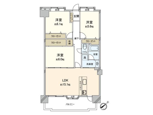 スカイハイツ姪浜西 間取図(平面図) スカイハイツ姪浜西 間取図(平面図)