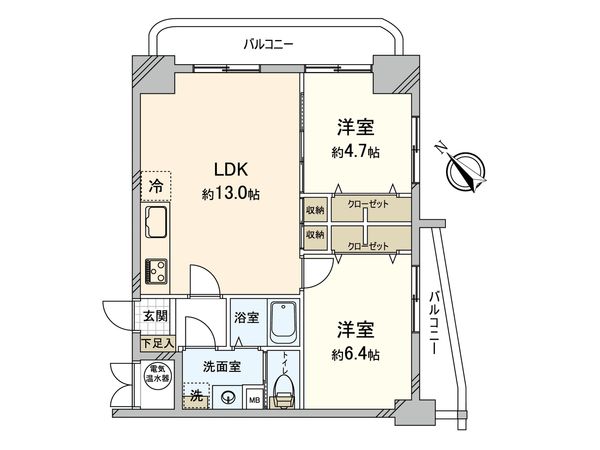 エクレール愛宕 間取図(平面図)