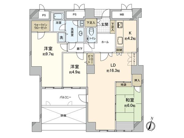 アトモスももち 間取図(平面図) アトモスももち 間取図(平面図)