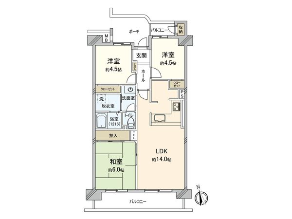 コープ野村姪浜 間取図(平面図) コープ野村姪浜 間取図(平面図)