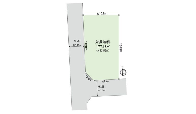 都府楼南3丁目 土地 A号地 区画図 区画図