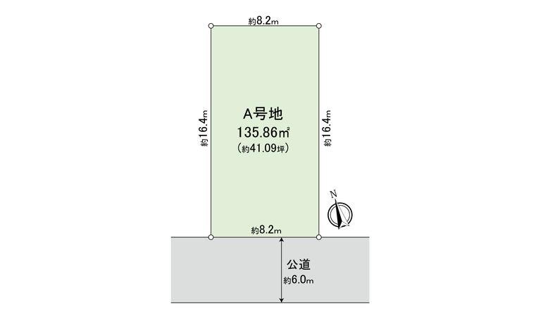 姪浜駅南2丁目 土地 A号地 区画図 姪浜駅南2丁目 土地 A号地 区画図