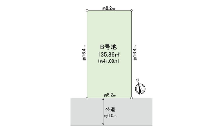 姪浜駅南2丁目 土地 B号地 区画図 姪浜駅南2丁目 土地 B号地 区画図