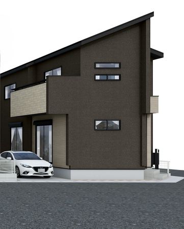 横浜1丁目 新築戸建1号棟 外観パース図