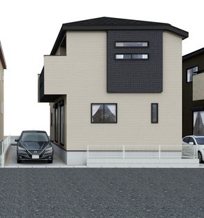 横浜1丁目 新築戸建2号棟 外観パース図