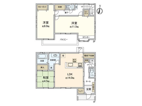 内浜2丁目 戸建 間取図(平面図) 内浜2丁目 戸建 間取図(平面図)