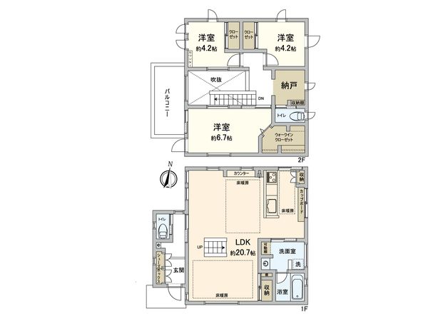 飯倉8丁目 戸建 間取図(平面図)