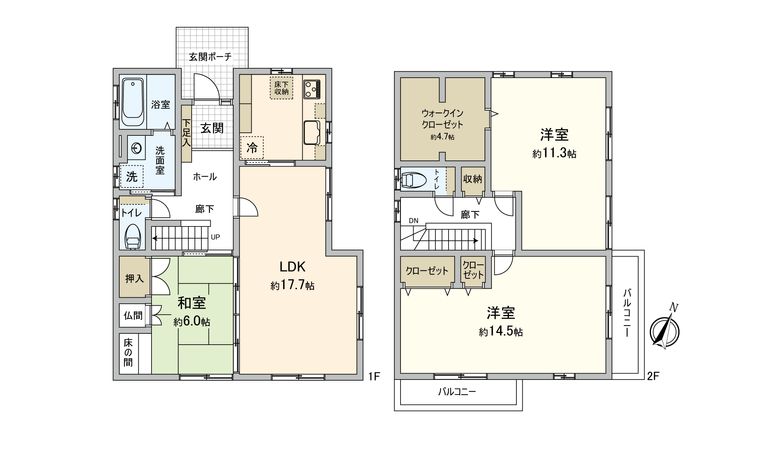横浜3丁目 戸建 間取図(平面図) 横浜3丁目 戸建 間取図(平面図)