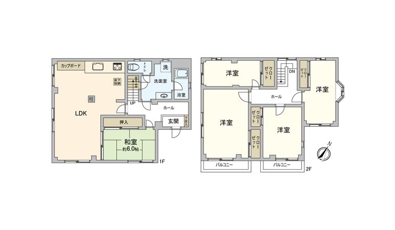 生松台2丁目 戸建 間取図(平面図) 生松台2丁目 戸建 間取図(平面図)