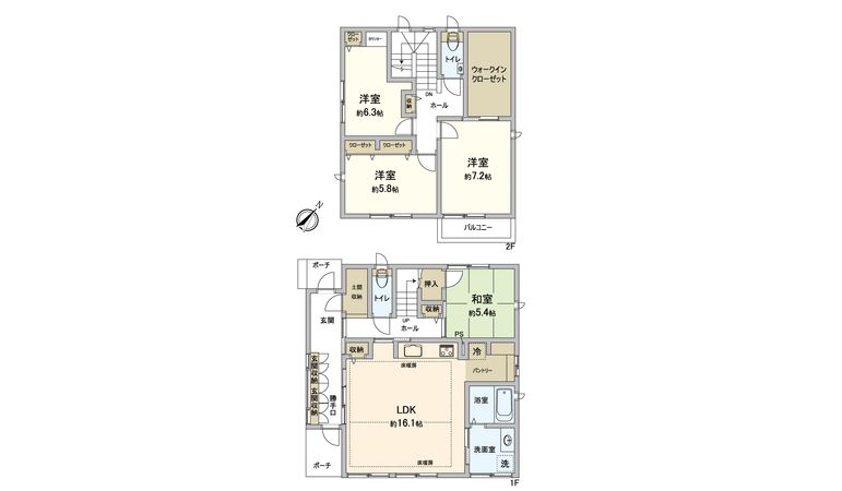 伊都の杜3丁目 戸建 間取図(平面図) 伊都の杜3丁目 戸建 間取図(平面図)