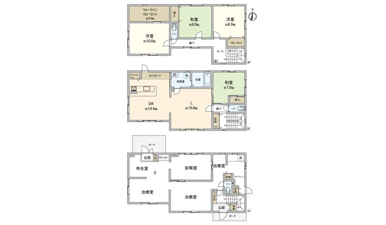 姪の浜3丁目 戸建 間取図(平面図) 姪の浜3丁目 戸建 間取図(平面図)