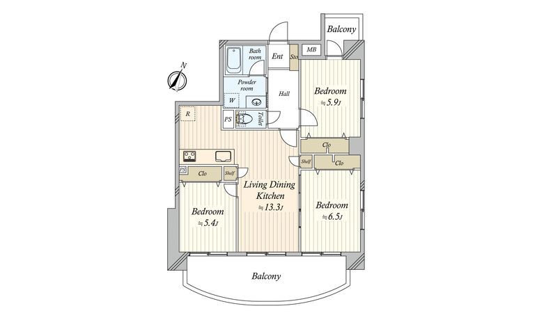 ロイヤルマンション姪の浜Ⅱ 間取図(平面図) ロイヤルマンション姪の浜Ⅱ 間取図(平面図)