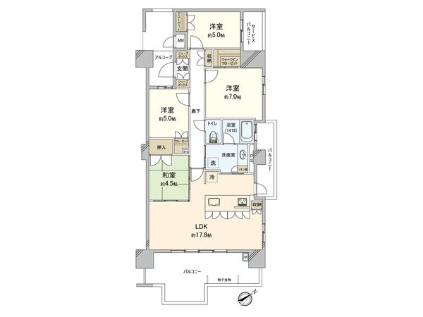 プレミスト愛宕 間取図(平面図)