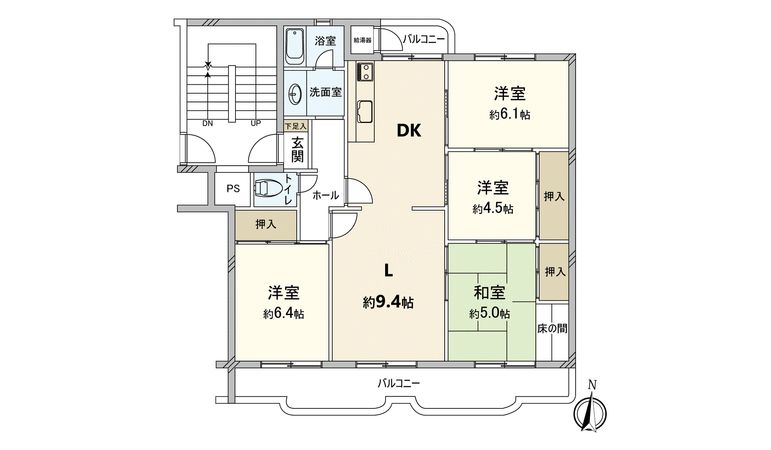 大町団地 13号棟 間取図(平面図) 大町団地 13号棟 間取図(平面図)