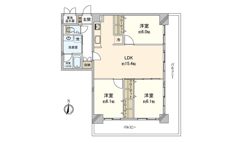 ライオンズマンション今宿 間取図(平面図) ライオンズマンション今宿 間取図(平面図)