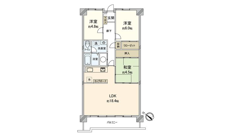 チュリス周船寺駅西 間取図(平面図) 間取図(平面図)