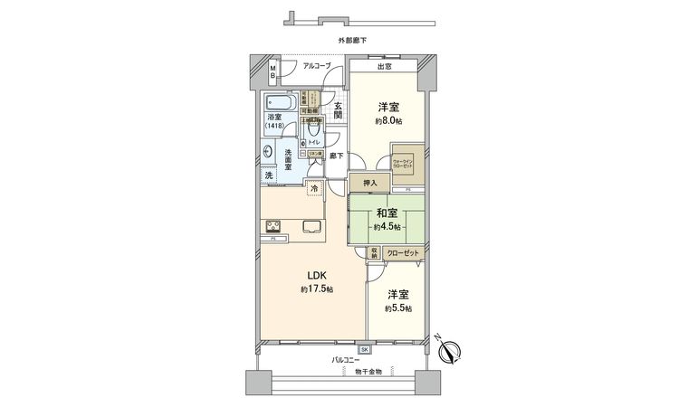 イニシア愛宕浜 間取図(平面図)