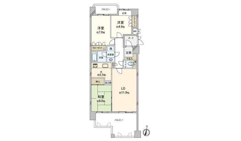 西福岡マリナタウンクレアコースト 5番館 間取図(平面図) 西福岡マリナタウンクレアコースト 5番館 間取図(平面図)