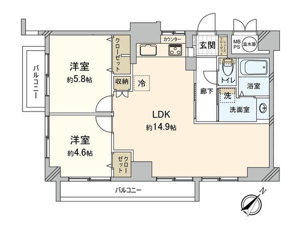 エクレール愛宕 間取図(平面図)