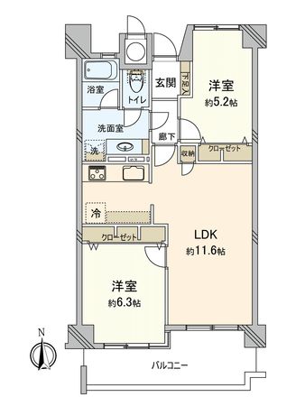 ロワールマンション・アール板付壱番館 間取図(平面図) 間取図(平面図)