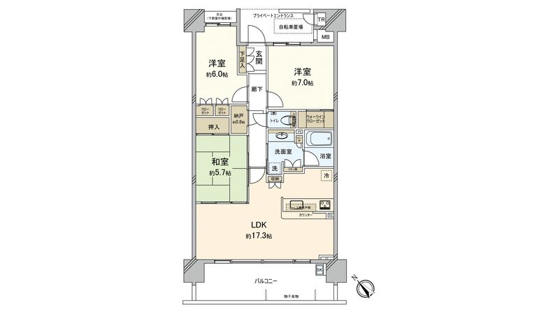 パークスクエア姪浜 間取図(平面図) パークスクエア姪浜 間取図(平面図)