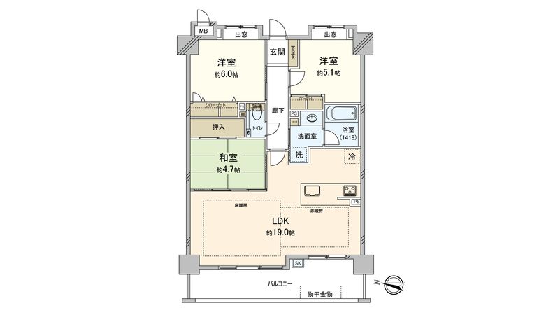 アーガス・レーヴ姪浜 間取図(平面図) アーガス・レーヴ姪浜 間取図(平面図)