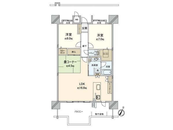 アーバンパレス九大学研都市 間取図(平面図)
