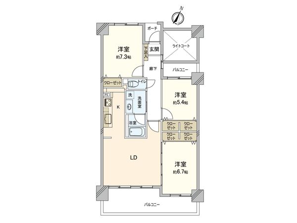 サーパス周船寺 間取図(平面図)