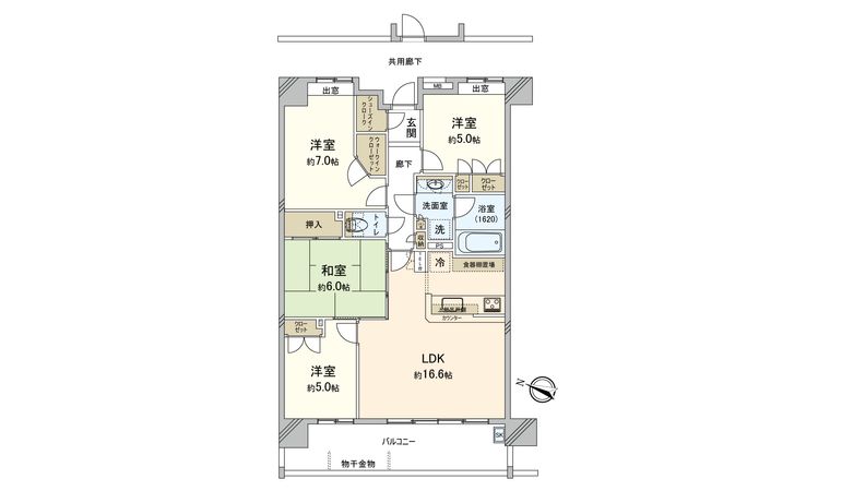 パークホームズ周船寺 間取図(平面図)