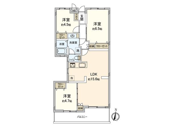 ネオハイツ新室見 間取図(平面図)