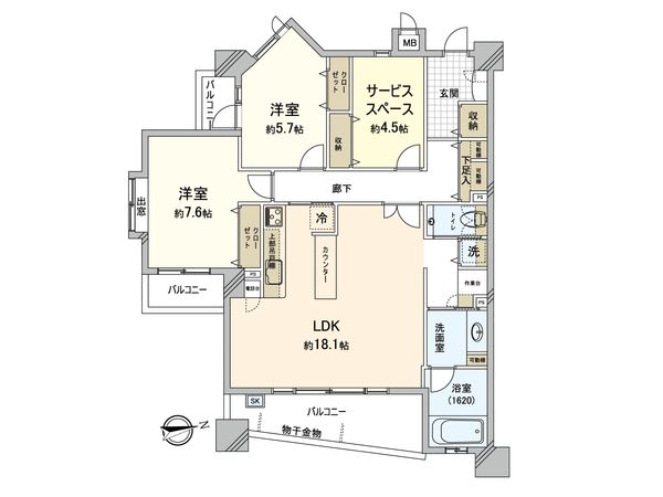 フェスティオ今宿サーフコート 間取図(平面図)