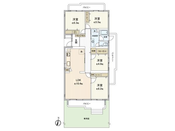 生の松原サンハイツ住宅団地 3号棟 間取図(平面図)