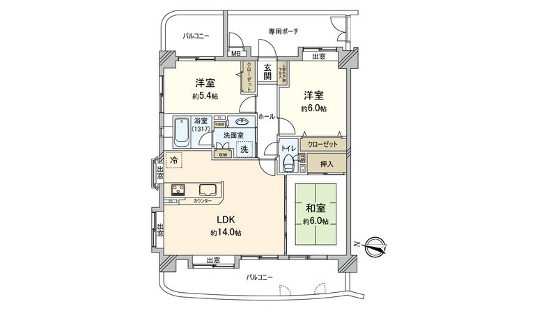 ダイアパレスサザンコート姪浜 間取図(平面図) ダイアパレスサザンコート姪浜 間取図(平面図)