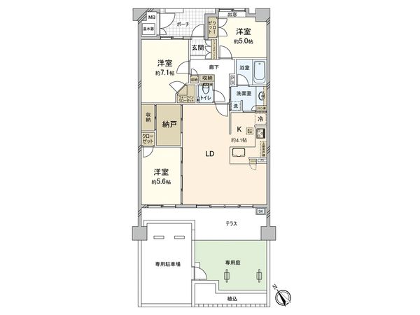 ロイヤルアーク室見川ハウス 間取図(平面図)