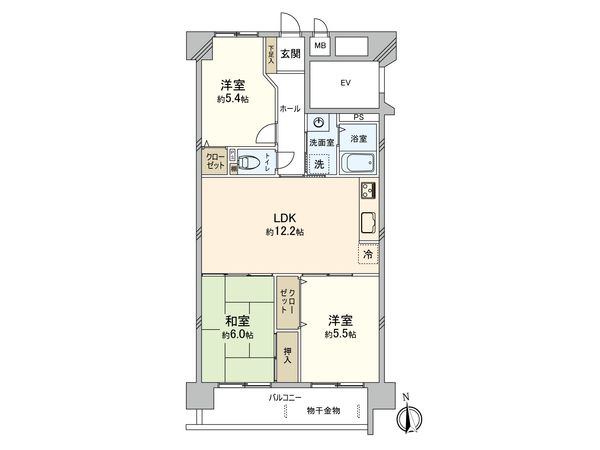 アンピール姪浜Ⅱ 間取図(平面図) アンピール姪浜Ⅱ 間取図(平面図)