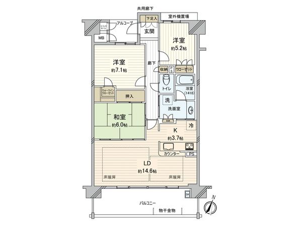 ジオ九大学研都市駅前 間取図(平面図) ジオ九大学研都市駅前 間取図(平面図)