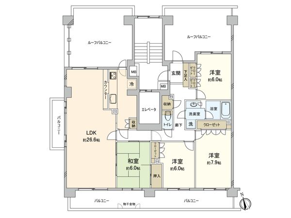 リベーラガーデン(セントラルイースト) 間取図(平面図) リベーラガーデン(セントラルイースト) 間取図(平面図)