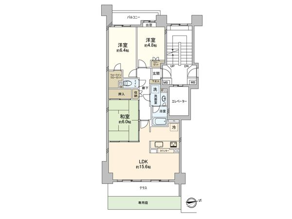 リベーラガーデンA棟(パークウィング) 間取図(平面図) リベーラガーデンA棟(パークウィング) 間取図(平面図)