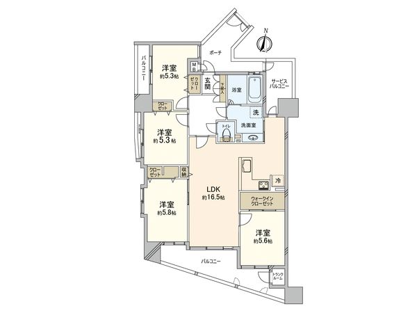 シティライフ姪浜Ⅱ 間取図(平面図) 間取図(平面図)