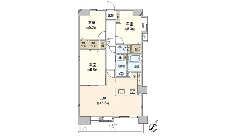 スカイハイツ波多江 間取図(平面図) 間取図(平面図)