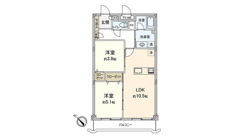 カーサー博多 間取図(平面図) カーサー博多 間取図(平面図)