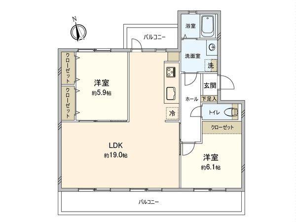生の松原第二団地 1号棟 間取図(平面図) 間取図(平面図)