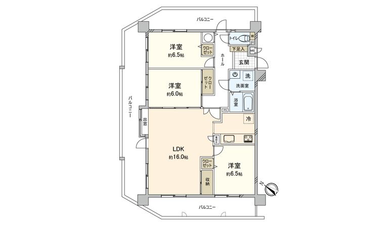 オリエントハイツ前原 間取図(平面図)
