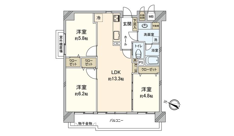 姪浜シティハウス 間取図(平面図) 間取図(平面図)