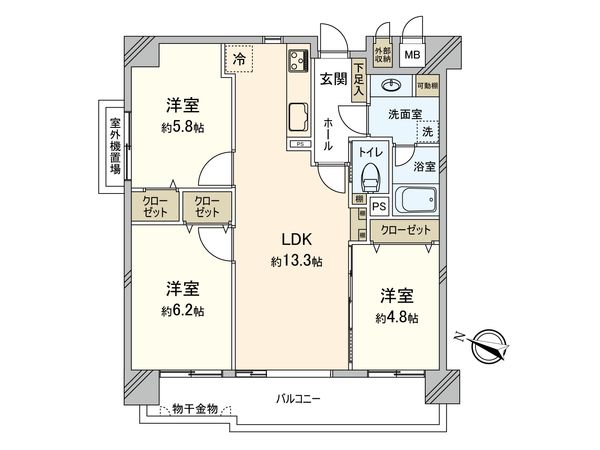 姪浜シティハウス 間取図(平面図)