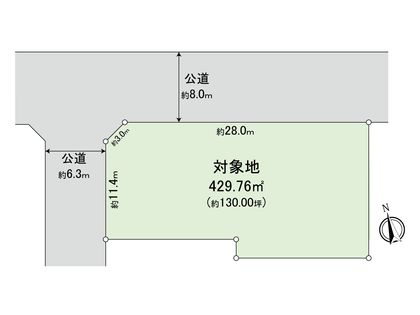 東油山1丁目土地 区画図
