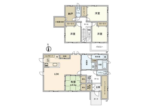 諸岡三丁目 戸建 間取図(平面図)
