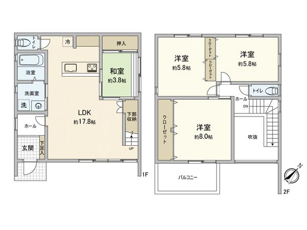 志免1丁目戸建 間取図(平面図) 志免1丁目戸建 間取図(平面図)