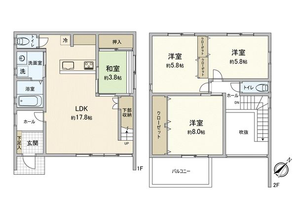 志免1丁目戸建 間取図(平面図) 志免1丁目戸建 間取図(平面図)