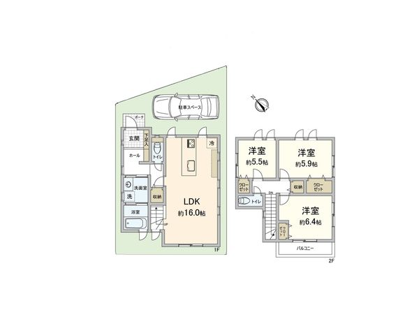 博多区住吉5丁目戸建 間取図(平面図)